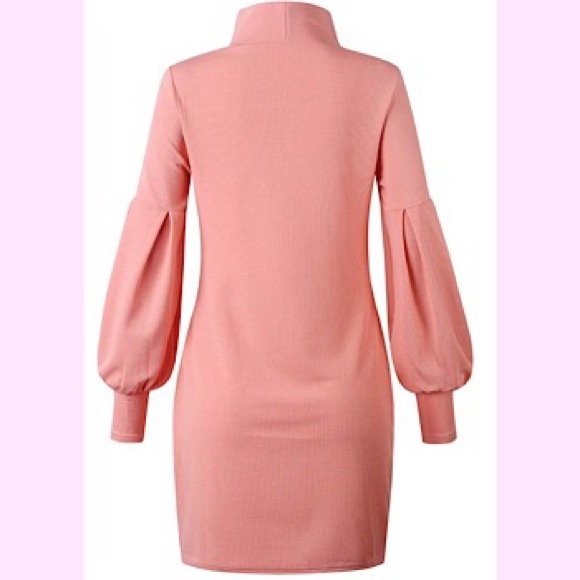 🆕Turtleneck Dress Puff Long Sleeve Pullover Dress - Picture 2 of 3